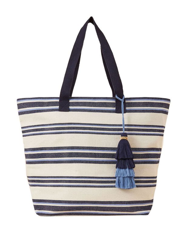 Large Stripe Beach Tote Bag, , hi-res