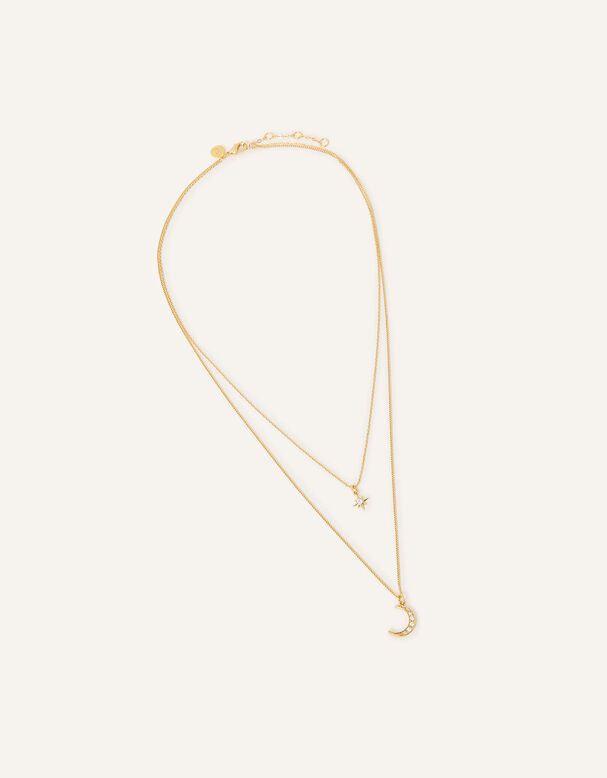 14ct Gold-Plated Celestial Necklace, , hi-res