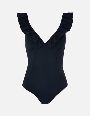 Exaggerated Ruffle Shaping Swimsuit