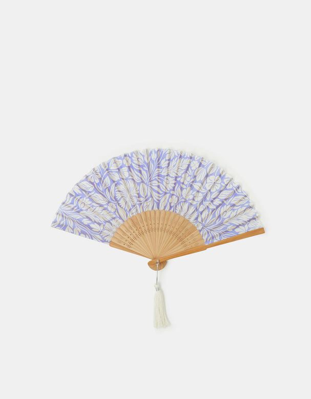 Floral Print Foldable Fan, , hi-res