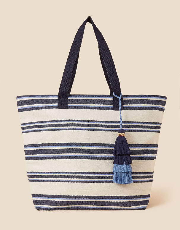Large Stripe Beach Tote Bag, , hi-res