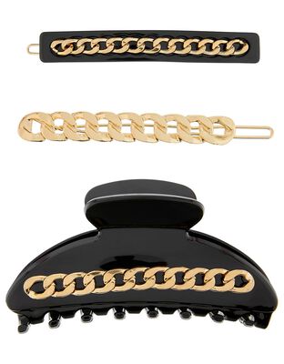 Curb Chain Hair Clip Set