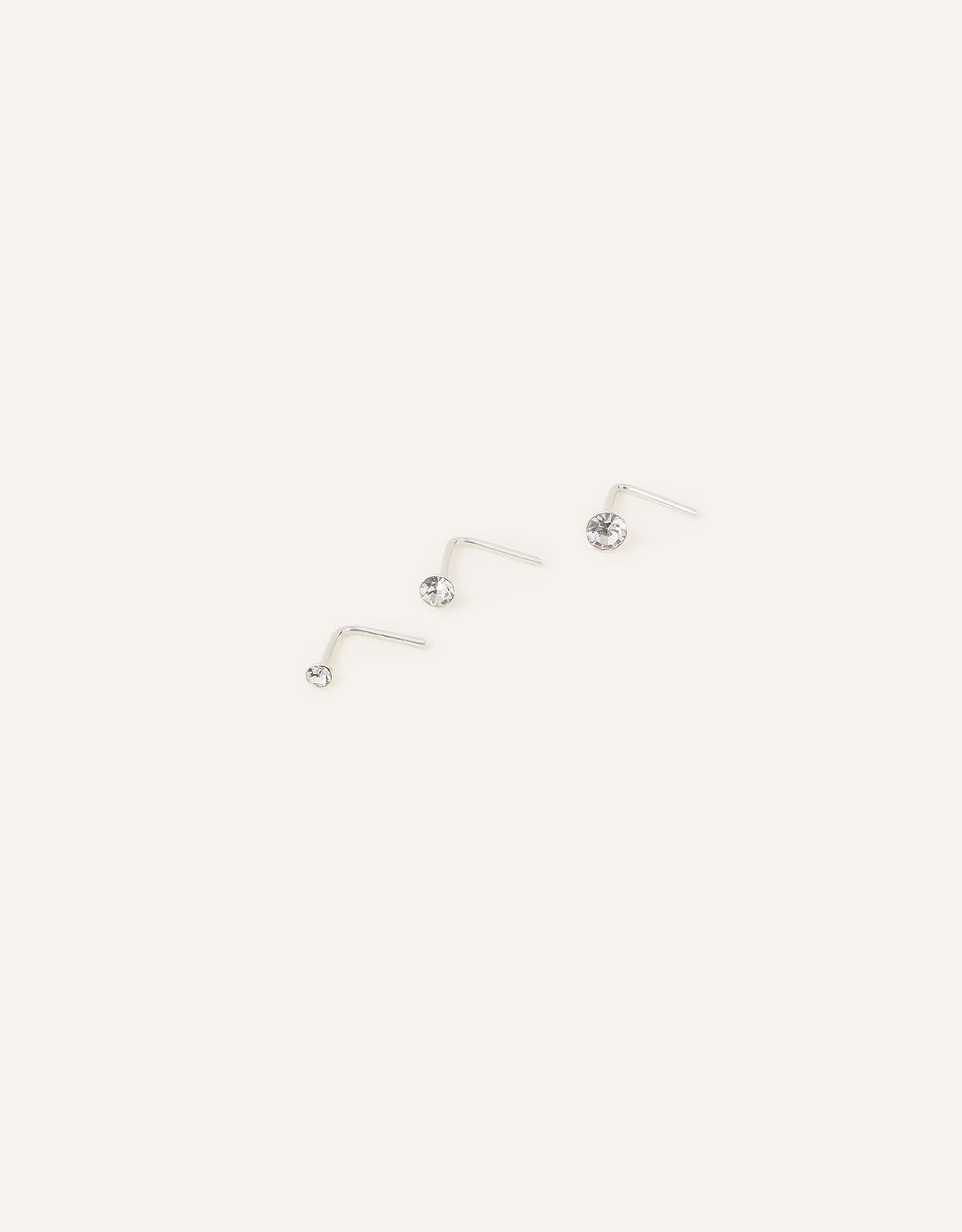 Small silver store nose stud