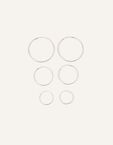 Sterling Silver Hoop Earrings Set of Three