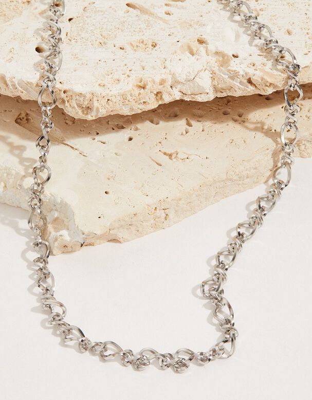 Stainless Steel Fancy Chain Necklace, , hi-res