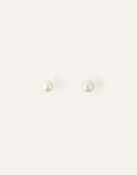Sterling Silver Small Freshwater Pearl Stud Earrings, , hi-res