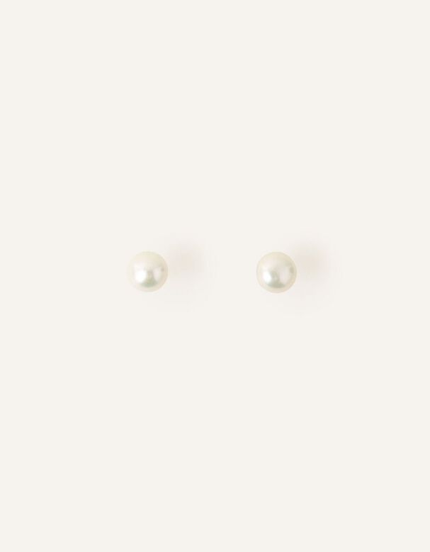 Sterling Silver Small Freshwater Pearl Stud Earrings, , hi-res
