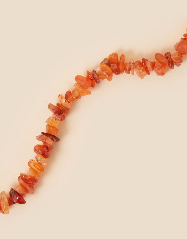 Recycled Sterling Silver Carnelian Beaded Collar Necklace, , hi-res