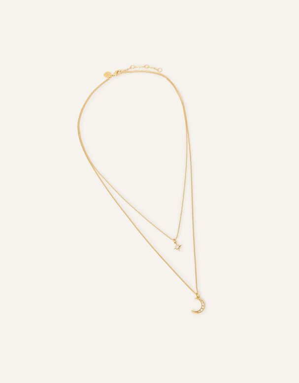 14ct Gold-Plated Celestial Necklace, , hi-res
