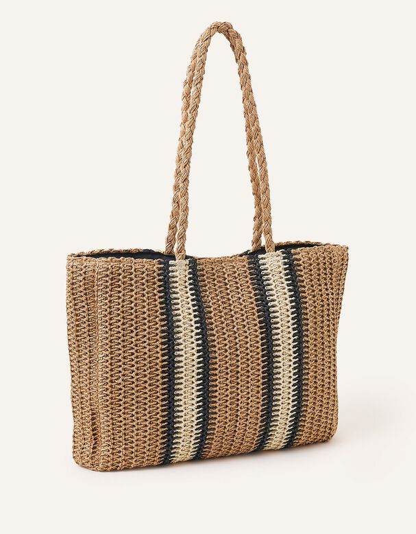 Double Stripe Beach Shopper Bag, , hi-res