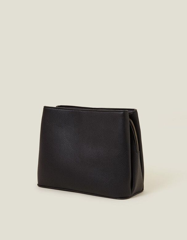 Faux Leather Webbing Strap Crossbody Bag, , hi-res