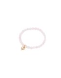 14ct Gold-Plated Rose Quartz Stone Charm Bracelet, , hi-res