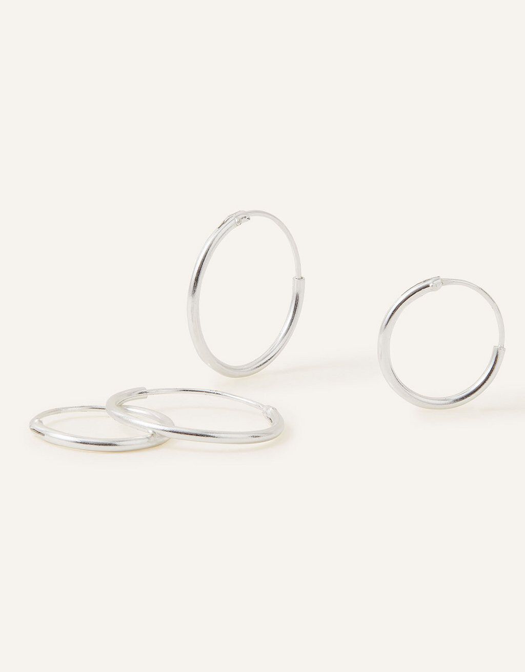 Sterling silver mini clearance hoops