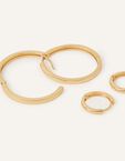 14ct Gold-Plated Hoop Earrings Set of Two