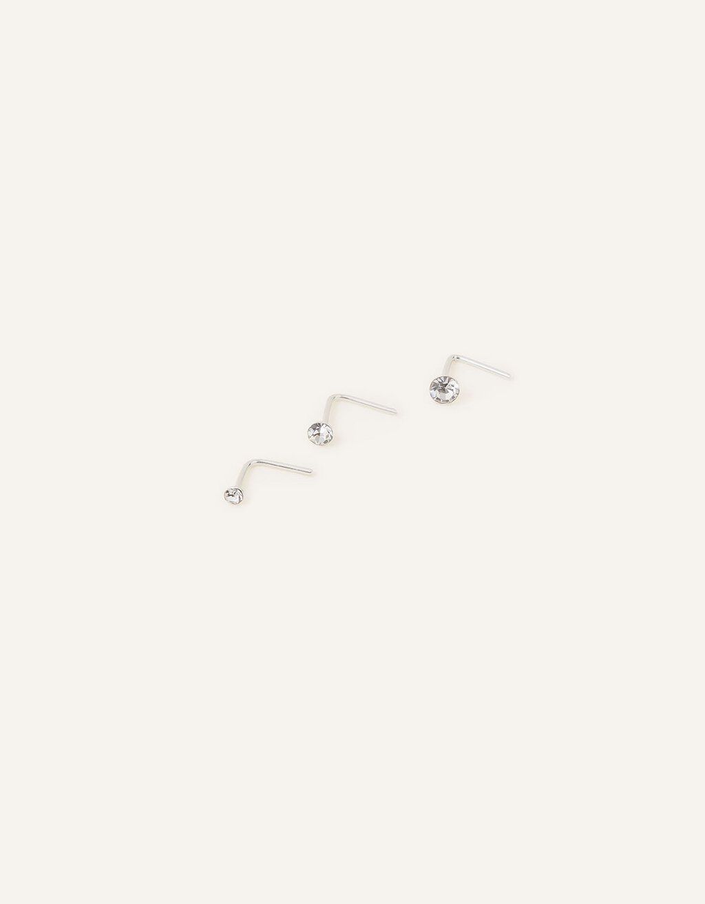 Accessorize Sterling Silver Nose Stud Set Fashion Jewellery Heathrow Reserve Collect