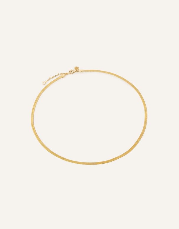 14ct Gold-Plated Snake Chain Necklace, , hi-res