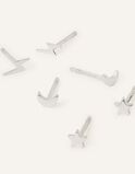 Sterling Silver Celestial Earring Set of Three, , hi-res