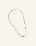 14ct Gold-Plated Twisted Rope Chain Necklace, , hi-res