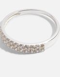 Sterling Silver Bling Encrusted Band Ring, , hi-res