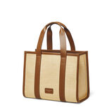 Henley Tote Small Natural Raffia &amp; Tan, , hi-res