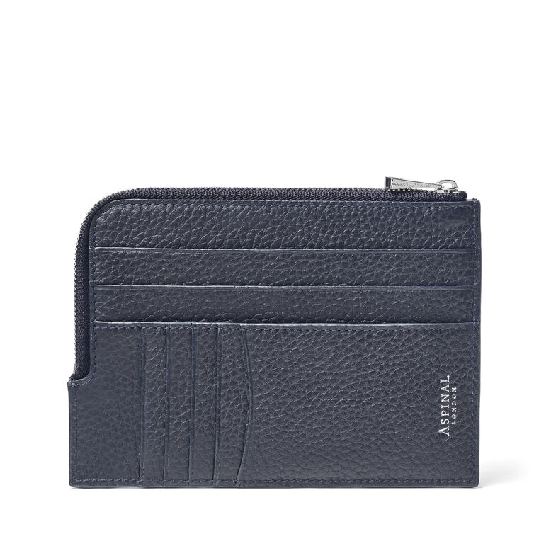 Zipped Travel Wallet Navy Pebble, , hi-res