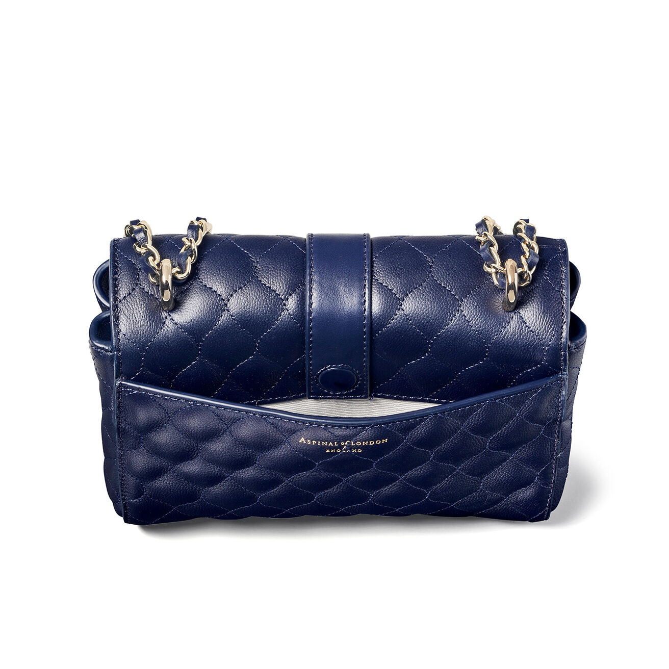 Aspinal navy bag sale