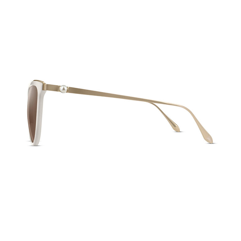 Mayfair Sunglasses Pearl Acetate &amp; Gold Metal, , hi-res