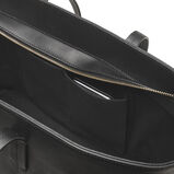 East West Tote w Shield Charm Black Soft Saffiano, , hi-res