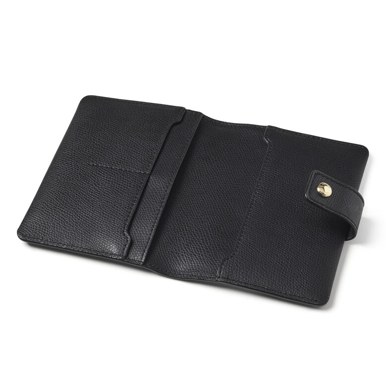 Duo Passport Cover Black Soft Saffiano, , hi-res