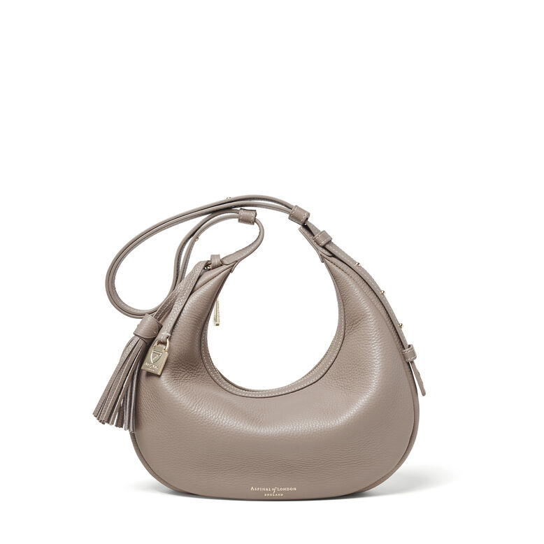 Soho Small Crescent Moleskin Pebble, , hi-res