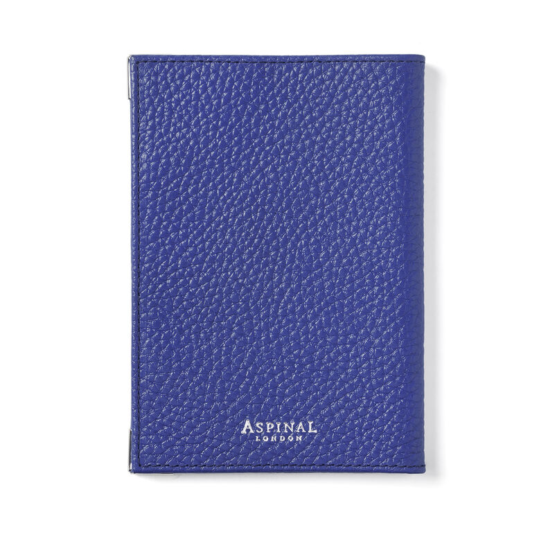 Passport Cover w/o Ribbon Cobalt Blue Pebble, , hi-res