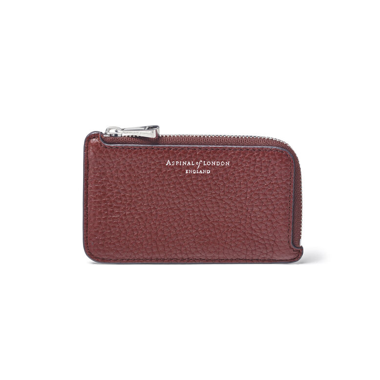 Small Zip Coin Purse Merlot Pebble, , hi-res
