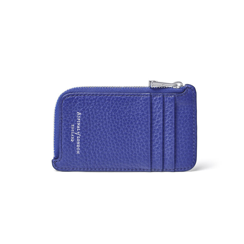 Small Zip Coin Purse Cobalt Blue Pebble, , hi-res