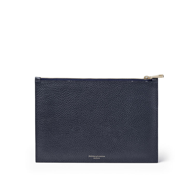 Essential A Pouch Large Navy Pebble, , hi-res