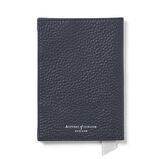Plain Passport Cover Navy Pebble SILVER LOGO, , hi-res