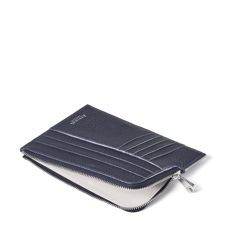 Zipped Travel Wallet Navy Pebble, , hi-res