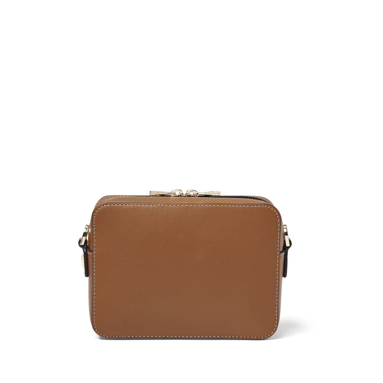 Camera Bag Chevron Natural Raffia &amp; Tan, , hi-res