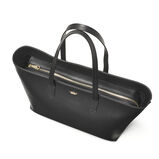 East West Tote w Shield Charm Black Soft Saffiano, , hi-res