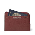 Zipped Travel Wallet Merlot Pebble