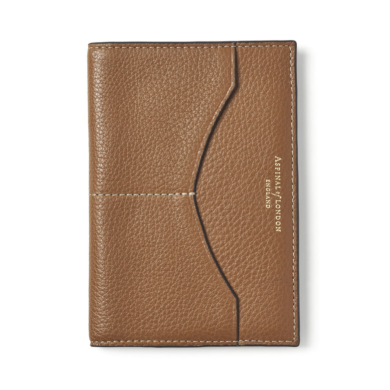 Hudson Passport Cover Tan Pebble, , hi-res