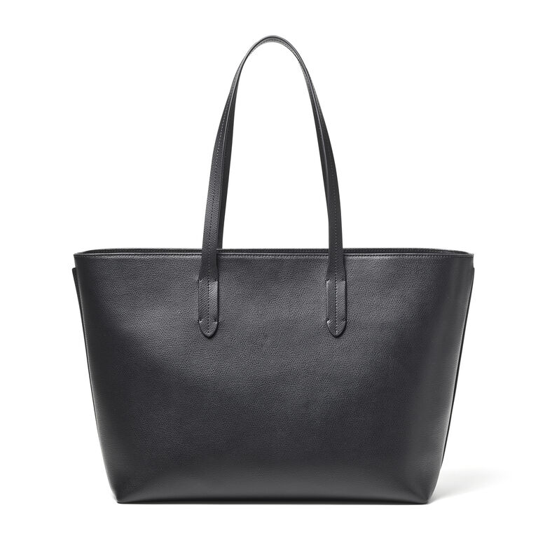 East West Tote w Shield Charm Black Soft Saffiano, , hi-res