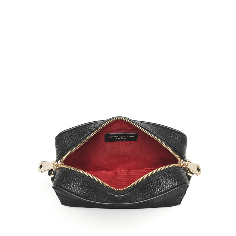 The Camera Crossbody Bag Black Pebble w/2 straps, , hi-res