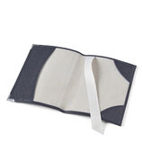 Plain Passport Cover Navy Pebble SILVER LOGO, , hi-res