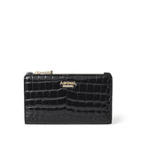 Mayfair Coin &amp; Card Wallet Black Pnt Croc, , hi-res