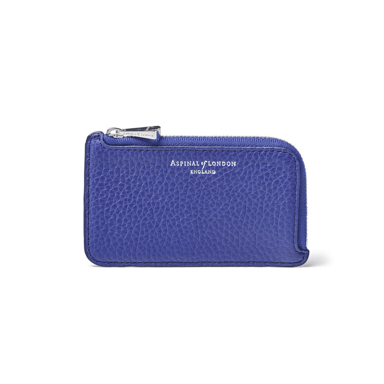Small Zip Coin Purse Cobalt Blue Pebble, , hi-res