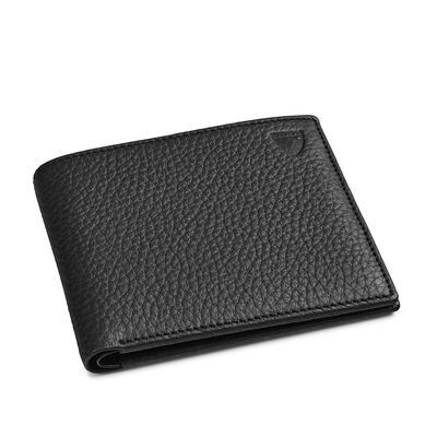 Billfold Wallet 8 CC Black Pebble/Smooth