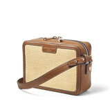 Camera Bag Natural Raffia &amp; Tan, , hi-res