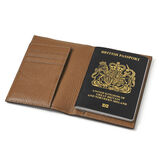 Hudson Passport Cover Tan Pebble, , hi-res