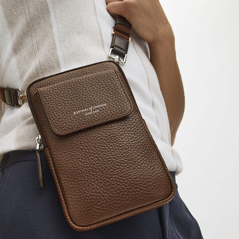Reporter Phone Pouch Tobacco Pebble, , hi-res