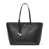East West Tote w Shield Charm Black Soft Saffiano, , hi-res